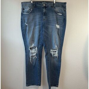Kancan Woman’s Jeans Size 22 Distressed Skinny Jeans stretch